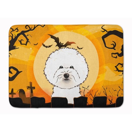Carolines Treasures Halloween Bichon Frise Machine Washable Memory Foam Mat BB1775RUG